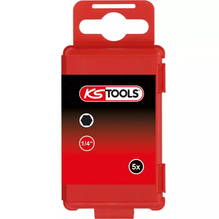 1/4´´ kärki, sisäkuusiokolo, 75 mm, 5 mm, 5 kpl pakkaus, ks tools - Ruuvauskärjet - 503-918-3461KST - 1