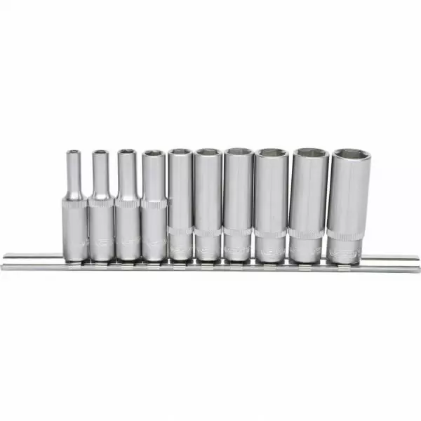 1/4´´ kuusiokolohylsysarja, pitkä, 10-os 4-13 mm, ks tools - Hylsysarjat - 503-917-0610KST - 1