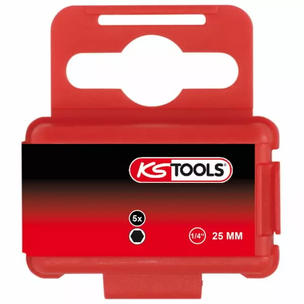 1/4" kuusiokolokärki 25mm, 1/16" 5pcs, ks tools - Ruuvauskärjet - 503-911-3611KST - 1