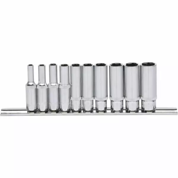 1/4´´ kuusiokulmahylsysarja, pitkä, 10-os, 4-13 mm, ks tools - Hylsyt ja voimahylsyt - 503-918-0610KST - 1