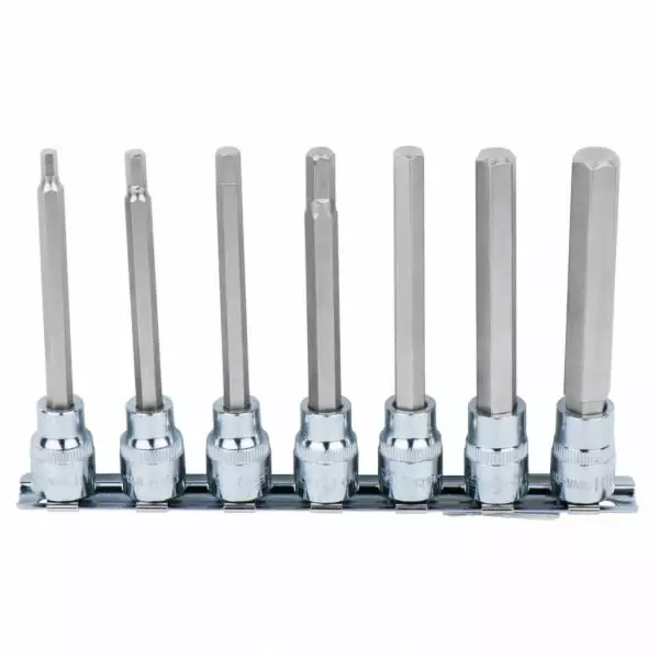3/8´´ kuusikulmainen kärkihylsysarja, 7-os 4-12 mm, pitkä, ks tools - Hylsyt ja voimahylsyt - 503-918-3960KST - 1