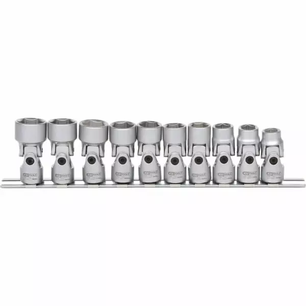 3/8´´ kuusiokolohylsysarja nivelellä, 10–19 mm, 10-os, ks tools - Hylsysarjat - 503-917-3940KST - 1