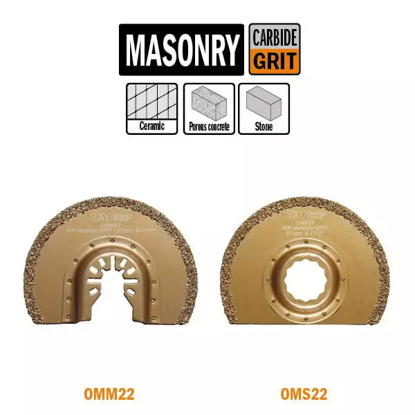 87mm carbide grit radial saw blade, cmt - Terät ja tarvikkeet monitoimityökalulle - 503-OMM22-X1CMT - 1