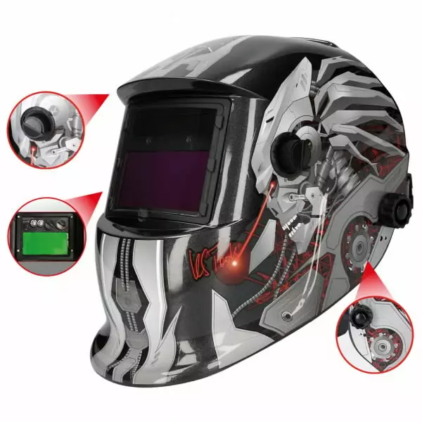 Automatic welder's protective helmet, steel design, ks tools - Hitsauskäsineet ja vaatteet - 503-310-0195KST - 1