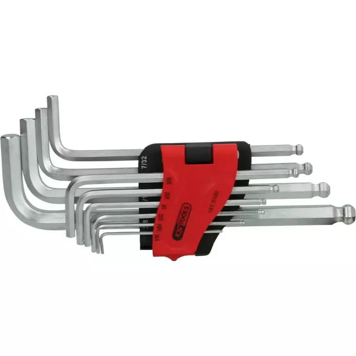 Ball ended hexagon key wrench set, long, inch size, 10 pcs, ks tools - Kuusiokoloavaimet - 503-151-5100KST - 1