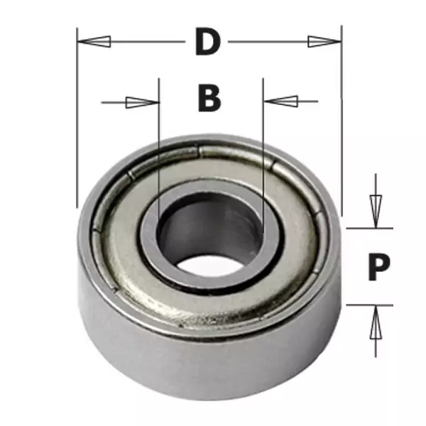 Bearing b=12,7mm d=31,7mm p=8mm, cmt - Yläjyrsimen terät - 503-791-015-00CMT - 1