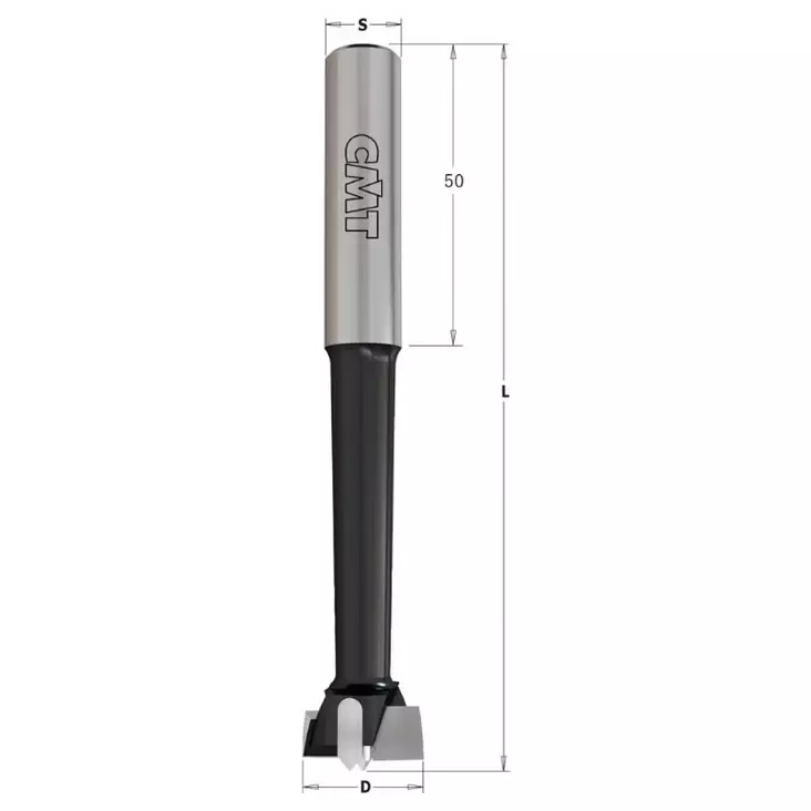 Boring bit tct d=15x120 s=16x50 rh, cmt - Puunporaus - 503-514-150-11CMT - 1
