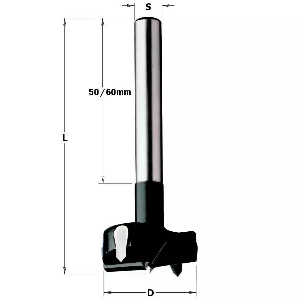 Boring bit tct hm d=19x90 s=10x60 rh, cmt - Puunporaus - 503-512-190-11CMT - 1