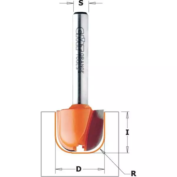 Bowl and tray bit hw s=12,7 d=19 x16, cmt - Yläjyrsimen terät - 503-851-501-11CMT - 1