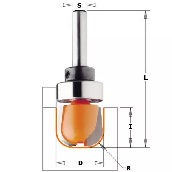 Bowl & tray bit w/brng hw s=6,35 d=19 x16, cmt - Yläjyrsimen terät - 503-851-002-11BCMT - 1