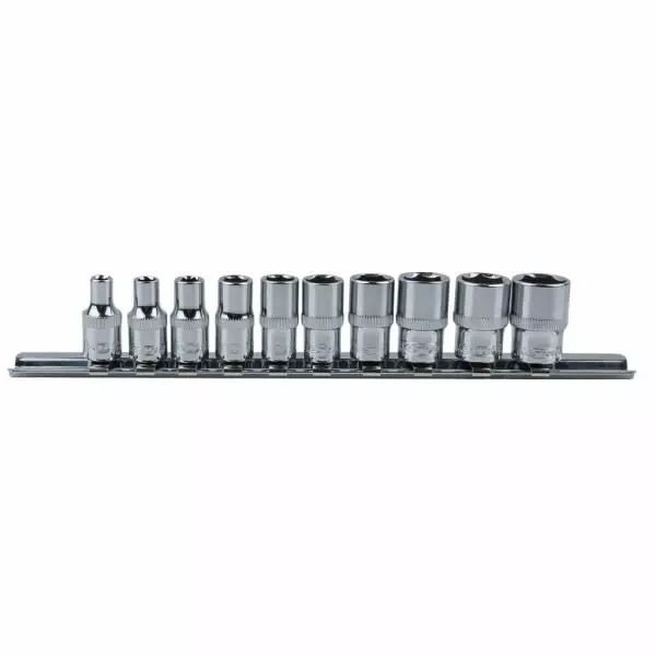 Chromeplus-kuusiohylsysarja, 1/4´´, 10-os, 4–13 mm, ks tools - Hylsyt ja voimahylsyt - 503-918-0620KST - 1