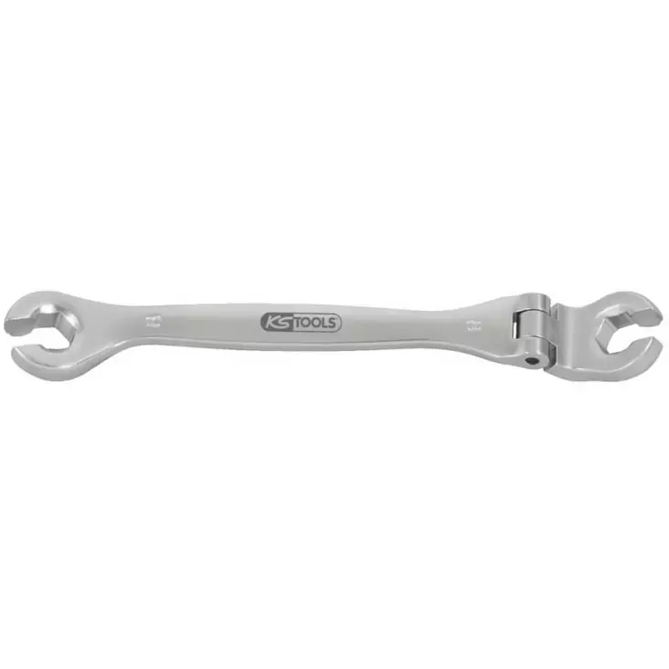 Chromeplus open double ring spanner, with flexible joint, 27, ks tools - Lenkki- ja kiintolenkkiavaimet - 503-518-0393KST - 1