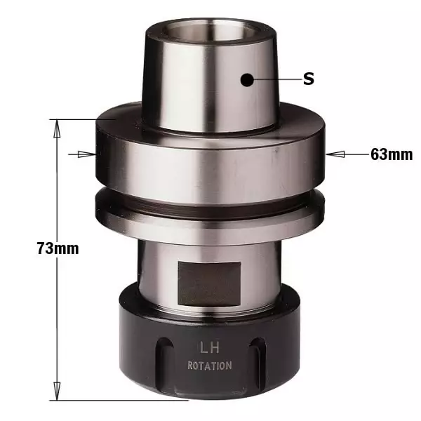 Chuck for er32 collet s=hsk-f63 rh, cmt - Yläjyrsimen terät - 503-183-300-11CMT - 1