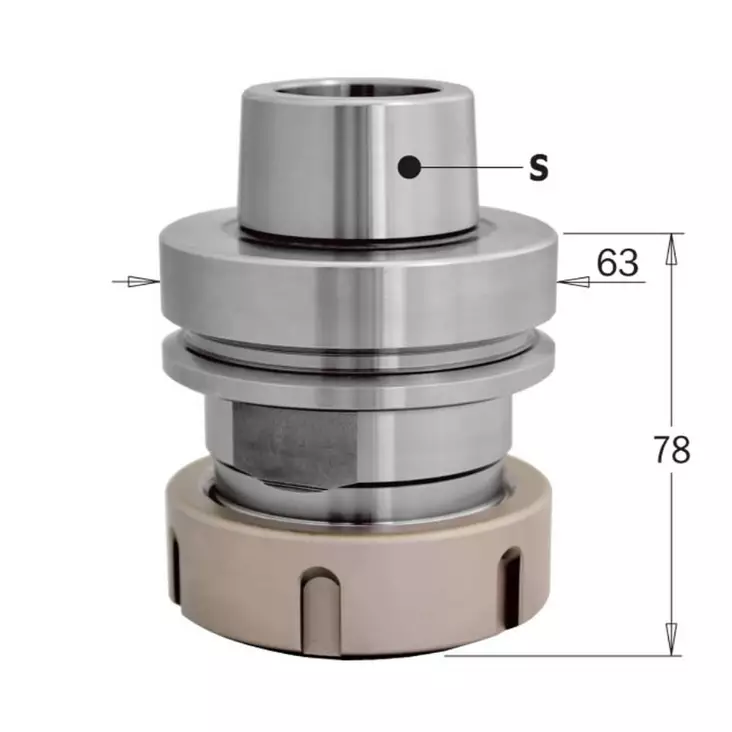 Chuck with collet er40 s=hsk-f63 lh, cmt - Kutterinterät - 503-183-310-02CMT - 1