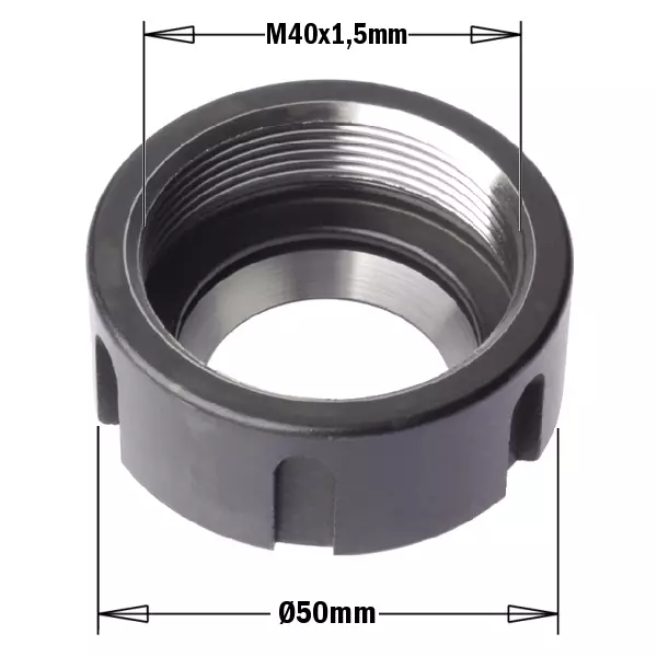 Clamping nut for er32 collets m40x1,5mm rh, cmt - Yläjyrsimen terät - 503-992-183-11CMT - 1