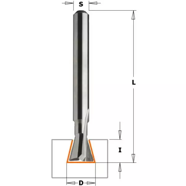 Dovetail router bit for hoffmann® w4 s=8 d=16,7x12,5x4, cmt - Yläjyrsimen terät - 503-918-167-11CMT - 1