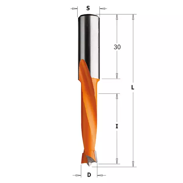 Dowel drill hw z2+v2 s=10x 5,1x35x70mm rh, cmt - Puunporaus - 503-311-051-11CMT - 1