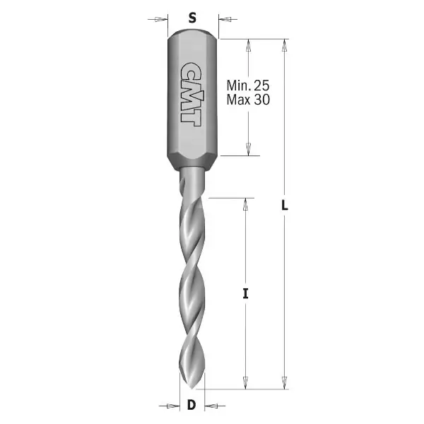 Dowel drill xtreme s=10x25 d=4x35x70 lh, cmt - Puunporaus - 503-314-040-22CMT - 1