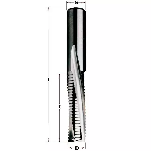 Down-cut spiral bit solid tc d=10x42x90 z3/r rh, cmt - Yläjyrsimen terät - 503-196-101-11CMT - 1