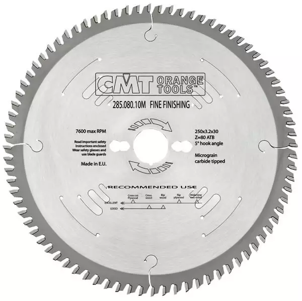 Fine finishing saw blade 350x3.5x30 z108 15at, cmt - Pyörösahanterät - 503-285-108-14MCMT - 1