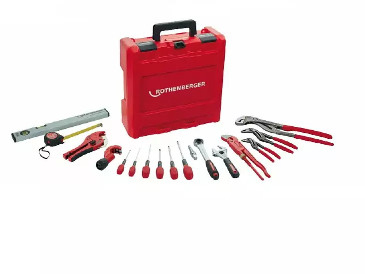 Hand tool kit, 18 pcs., rothenberger - Työkalupakit, -salkut ja -reput - 503-1000001955ROT - 1