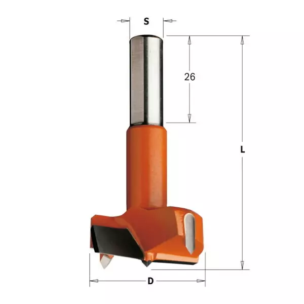 Hinge boring bit tct d=18x70 s=10x26 lh, cmt - Puunporaus - 503-369-180-12CMT - 1