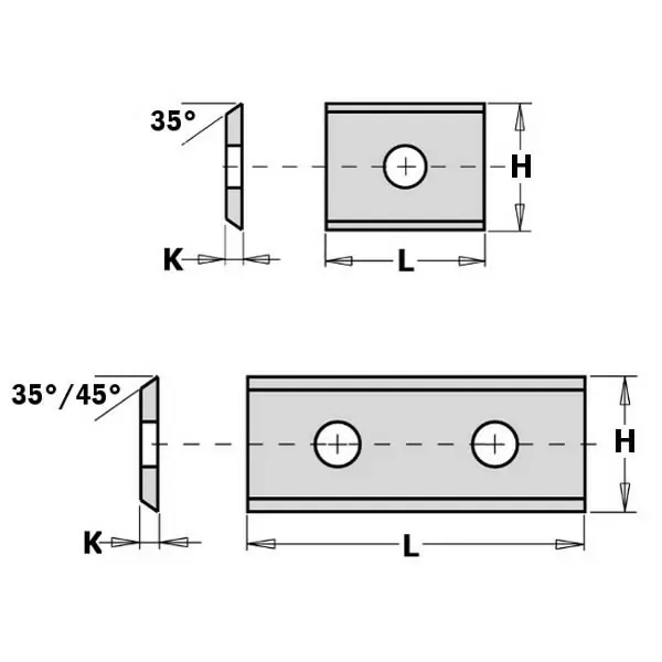 Hwm-knife 40x12x1.5, cmt - Höylänterät - 503-790-400-00CMT - 1