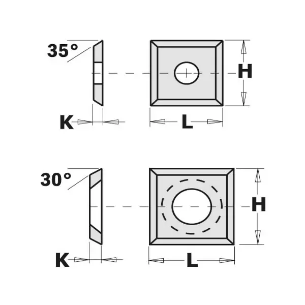 Hwm-terä 12x12x1.5 35°, cmt - Höylänterät - 503-790-120-00CMT - 1