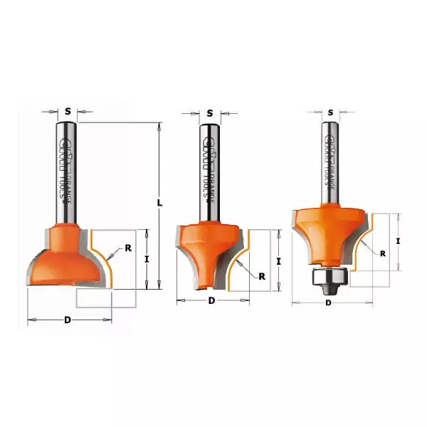 Hw ovolo sash router bit (f) s=8 d=22x19 r=10, cmt - Yläjyrsimen terät - 503-955-307-11FCMT - 1