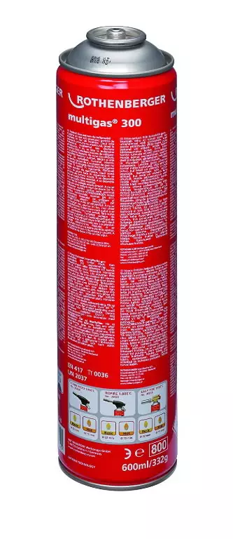 Kaasu multigas 300 600 ml, rothenberger - Kaasupatruunat - 503-35510-BROT - 1