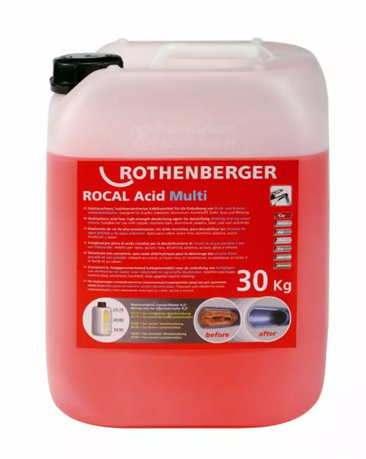 Kalkinpoistotiiviste 30 kg rocal multi, rothenberger - Kalkinpoistoaineet ja -tarvikkeet - 503-1500000117ROT - 1