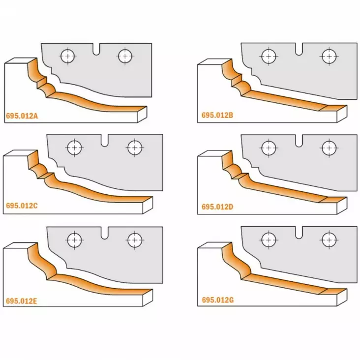 Knives for 694.012 hw 50x25x2 b, cmt - Höylänterät - 503-695-012BCMT - 1