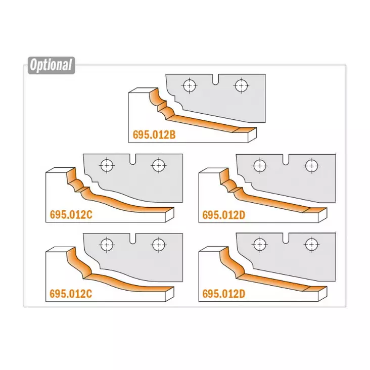 Knives for 694.012 hw 50x25x2 d, cmt - Höylänterät - 503-695-012DCMT - 1