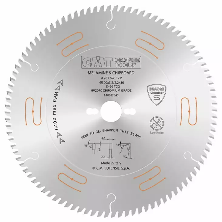 Melamiiniterä 160x2.2/1,6x20mm z48 a=4° tcg industrial industrial, cmt - Pyörösahanterät - 503-281-760-48HCMT - 1