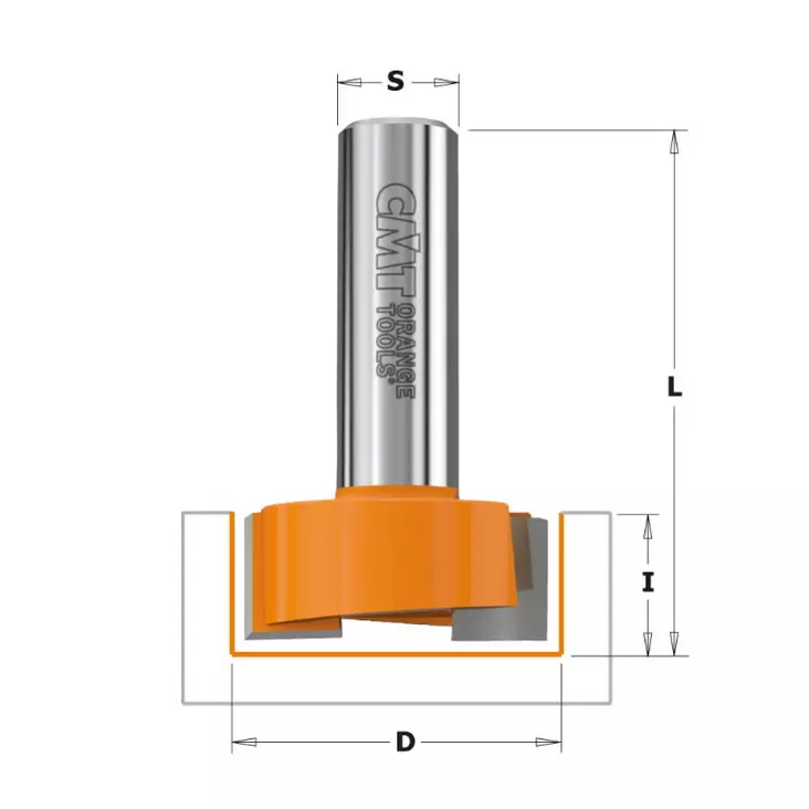 Mortising bit hw s=8 d=16 x19, cmt - Yläjyrsimen terät - 503-901-160-11CMT - 1