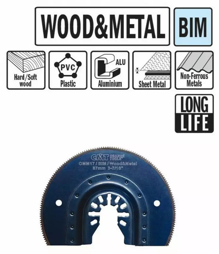 Multitool terä bim co 87mm z20tpi, cmt - Terät ja tarvikkeet monitoimityökalulle - 503-OMM17-X1CMT - 1
