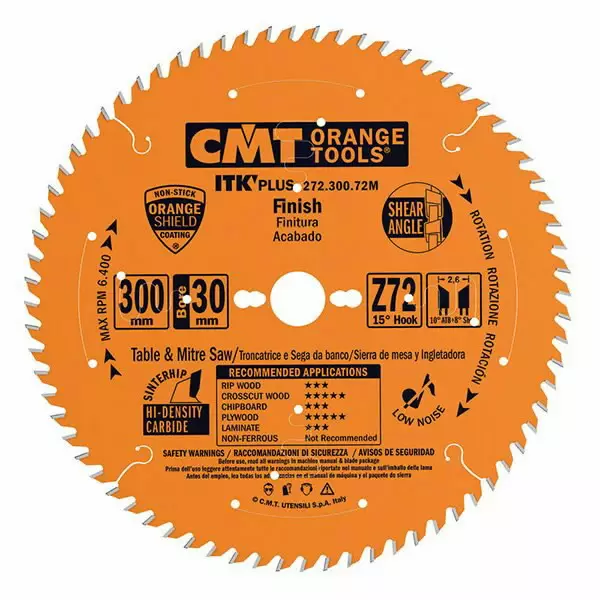 Ohutterä itk plus 184x30mm z40, cmt - Pyörösahanterät - 503-272-184-40MCMT - 1