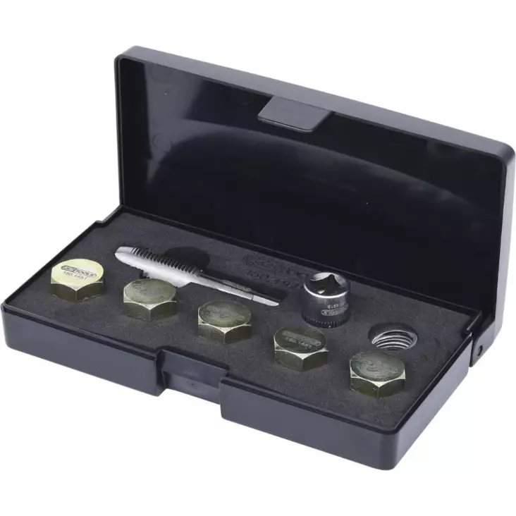 Öljynpoistoruuvin kierteityksen korjaussarja, 12-os, m15x1,5, ks tools - Jarrutyökalut - 503-150-4925KST - 1