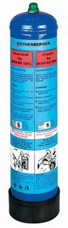 Oxygen one-way bottle (steel), 110bar,rw, rothenberger - Tarvikevaraosat-503 - 503-35750ROT - 1