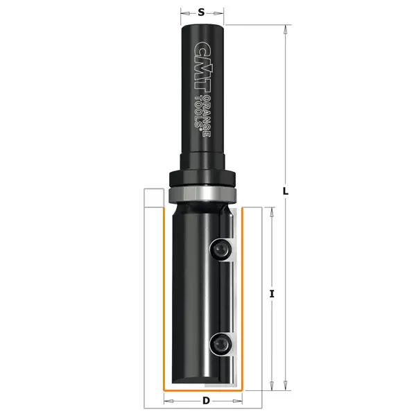 Pattern router bits with insert knives rh d=28 i=50 l=100,3 s=12 z2, cmt - Yläjyrsimen terät - 503-652-786-11BCMT - 1