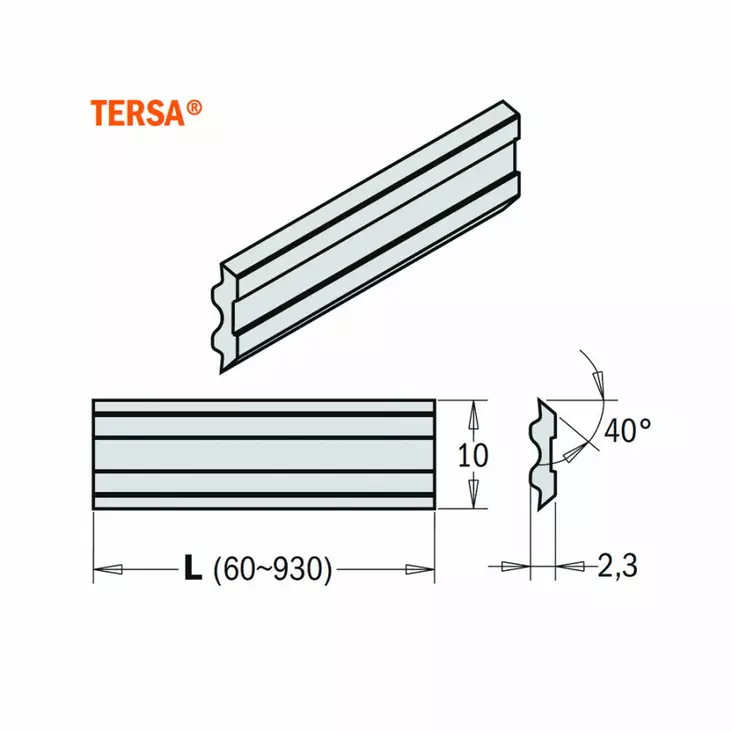 Planer and jointer knives tersa hps 2pcs, cmt - Höylänterät - 503-795-640-10CMT - 1
