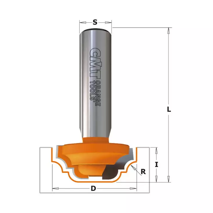 Plunge ogee bit tct s=8 d=19 x12, cmt - Yläjyrsimen terät - 503-948-191-11CMT - 1