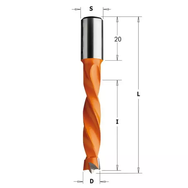Poranterä hm lh 13x43x70mm s=10x20mm, cmt - Puunporaus - 503-309-130-12CMT - 1