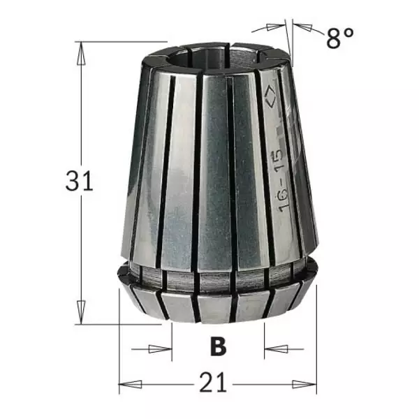 Precision collet er20 2mm, cmt - Yläjyrsimen terät - 503-184-020-20CMT - 1