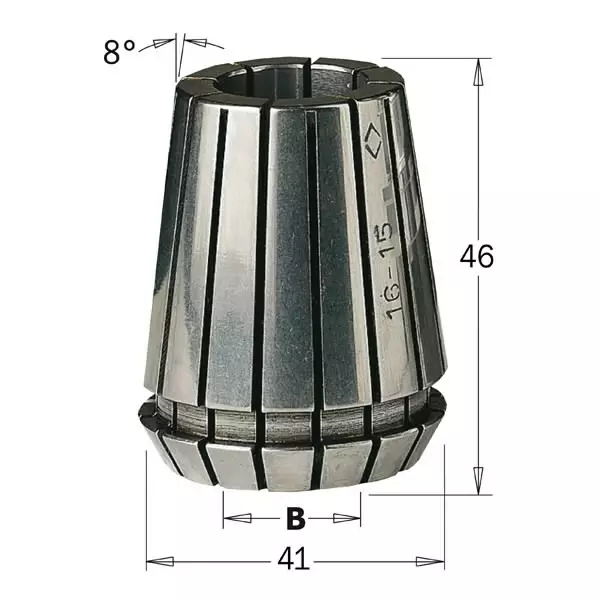 Precision collet er40 16mm, cmt - Yläjyrsimen terät - 503-184-162-00CMT - 1