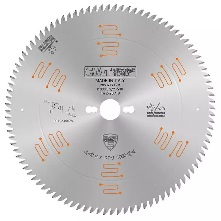 Precision saw blade 300x3,2/2,2x30mm z96 15° atb chrome industrial, cmt - Pyörösahanterät - 503-285-696-12MCMT - 1