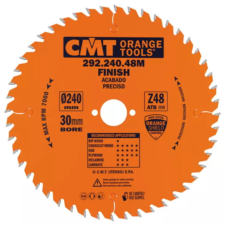 Pyörösahanterä 230x2,8x30mm z48 a15° ß15° atb, cmt - Pyörösahanterät - 503-292-230-48MCMT - 1