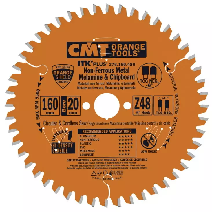 Saw blade for aluminium hw itk´plus 165x20mm z56, cmt - Pyörösahanterät - 503-276-165-56HCMT - 1