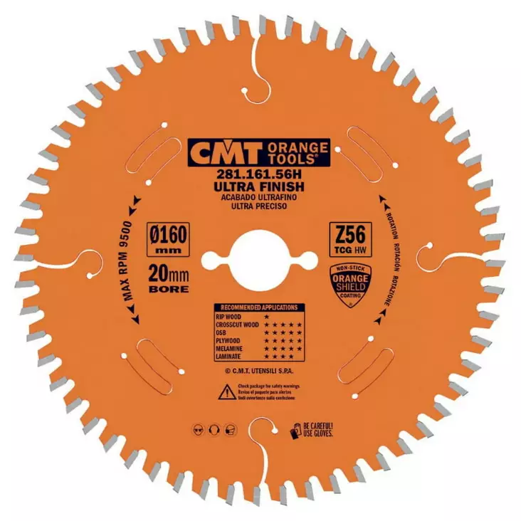Sawblade for laminated board hw industrial 260x2,5/1,8x30 z64 a=-3° b=tcg, cmt - Pyörösahanterät - 503-281-065-11MCMT - 1
