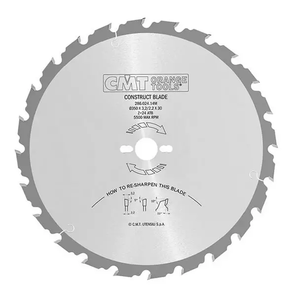 Saw blade for wood hm 700x4,2/30mm z46 a15° ß5°atb, cmt - Pyörösahanterät - 503-286-046-28MCMT - 1